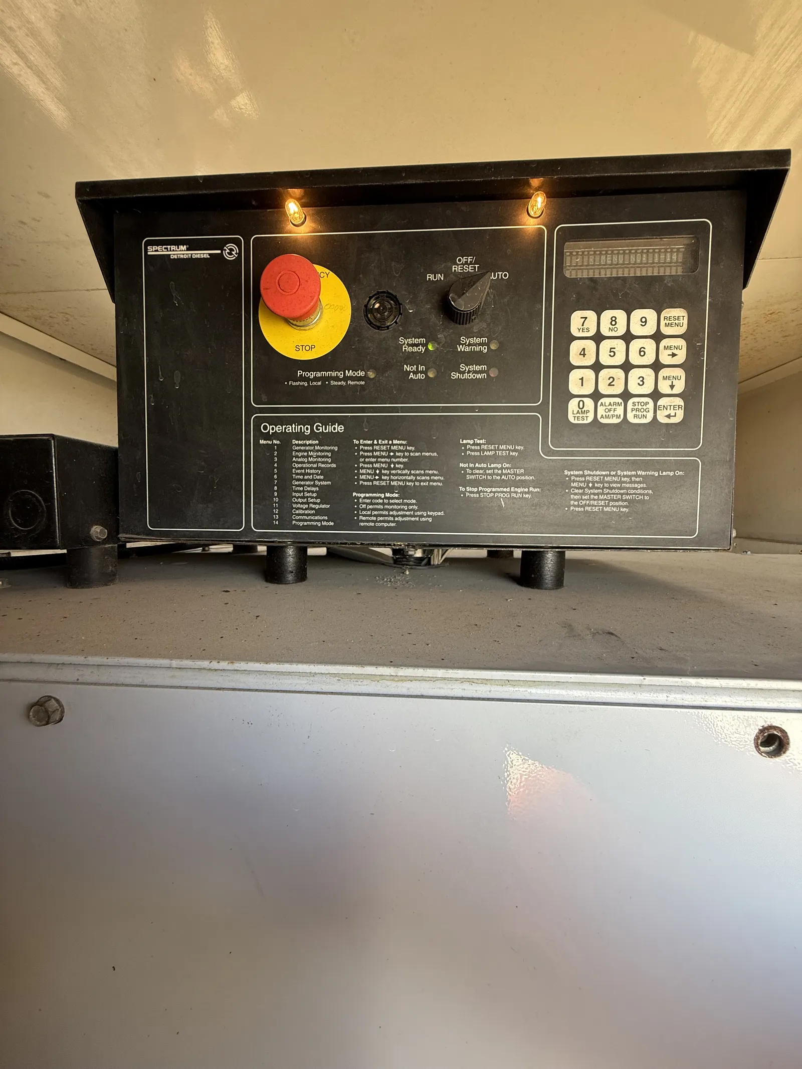 5 500kw spectrum industrial generator unit 092406 control panel