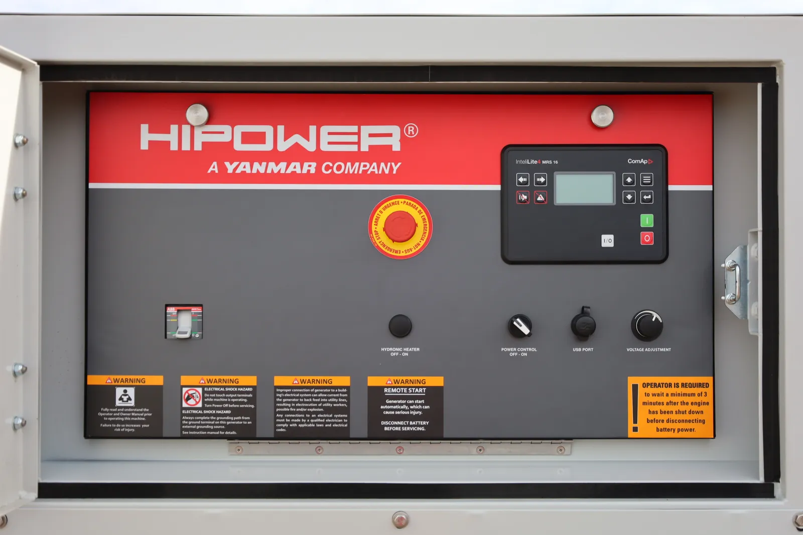 5 56kw hipower industrial generator unit 090057 control panel
