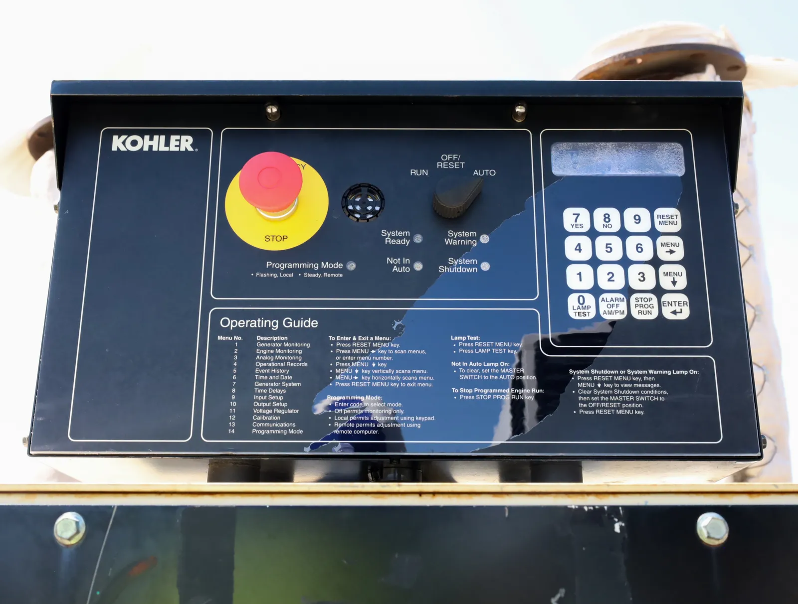 5 600kw kohler industrial generator unit 089573 control panel