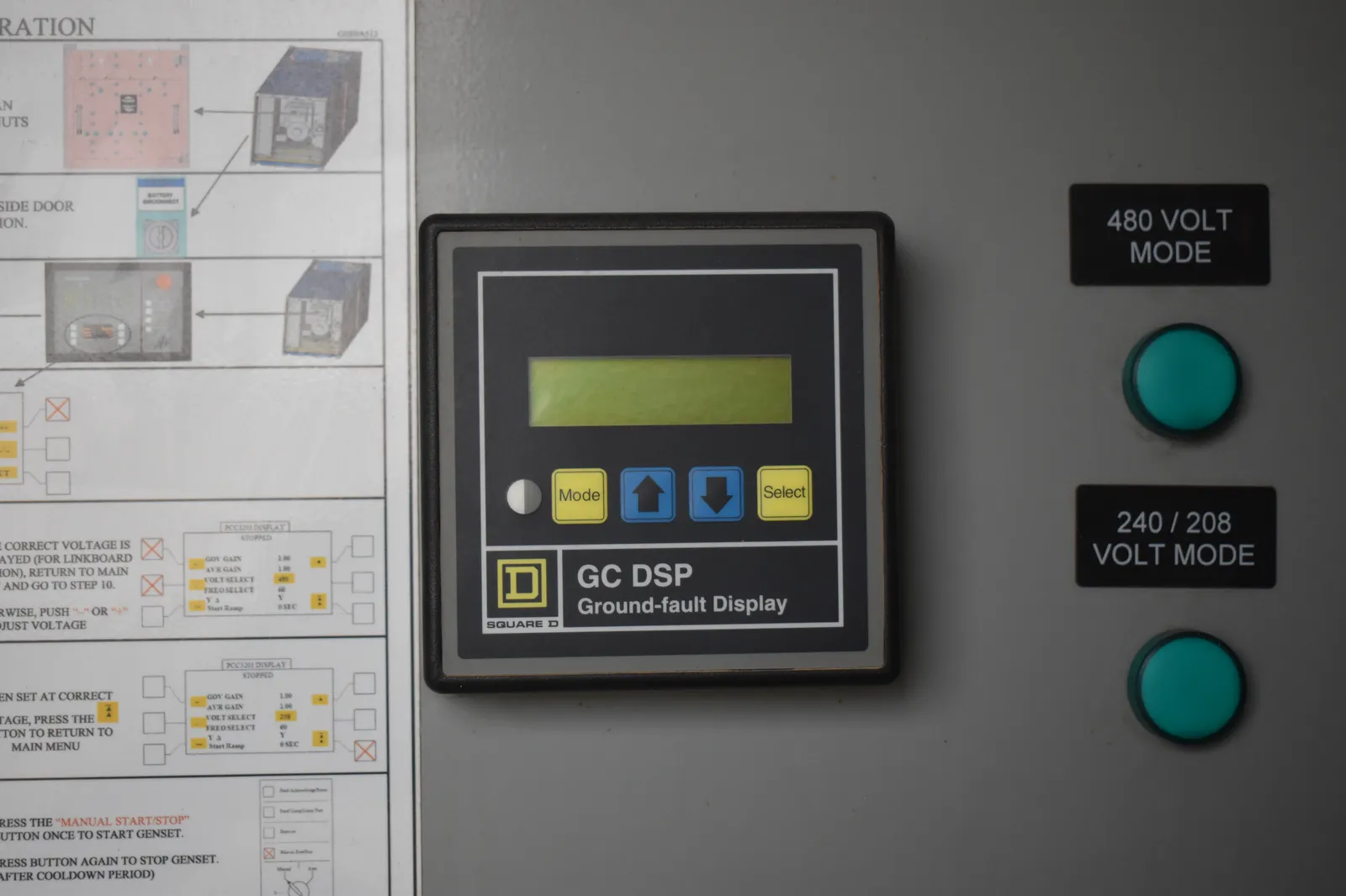 5 800kw cummins industrial generator unit 090395 control panel