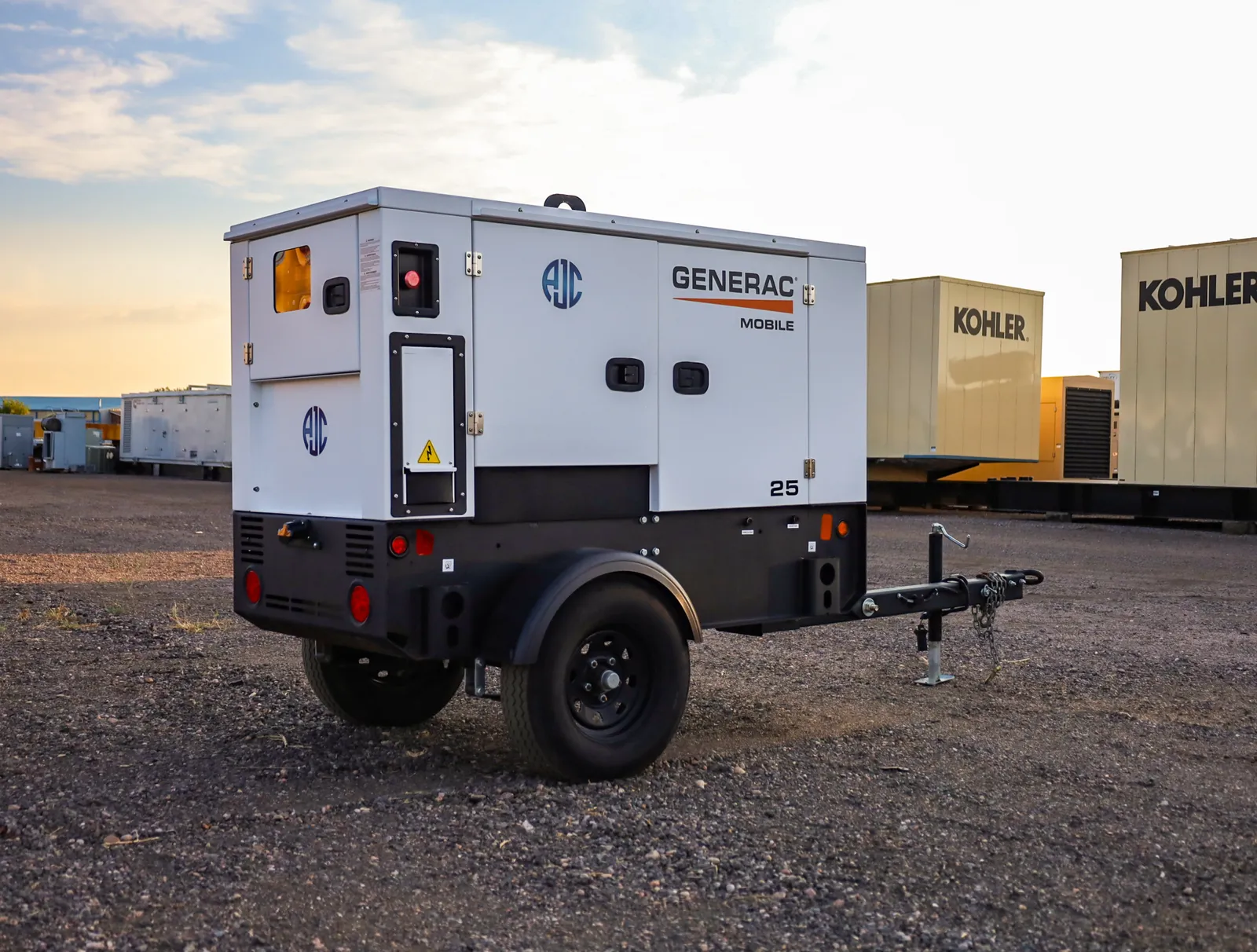 2 25kw generac industrial generator unit 092753 exterior