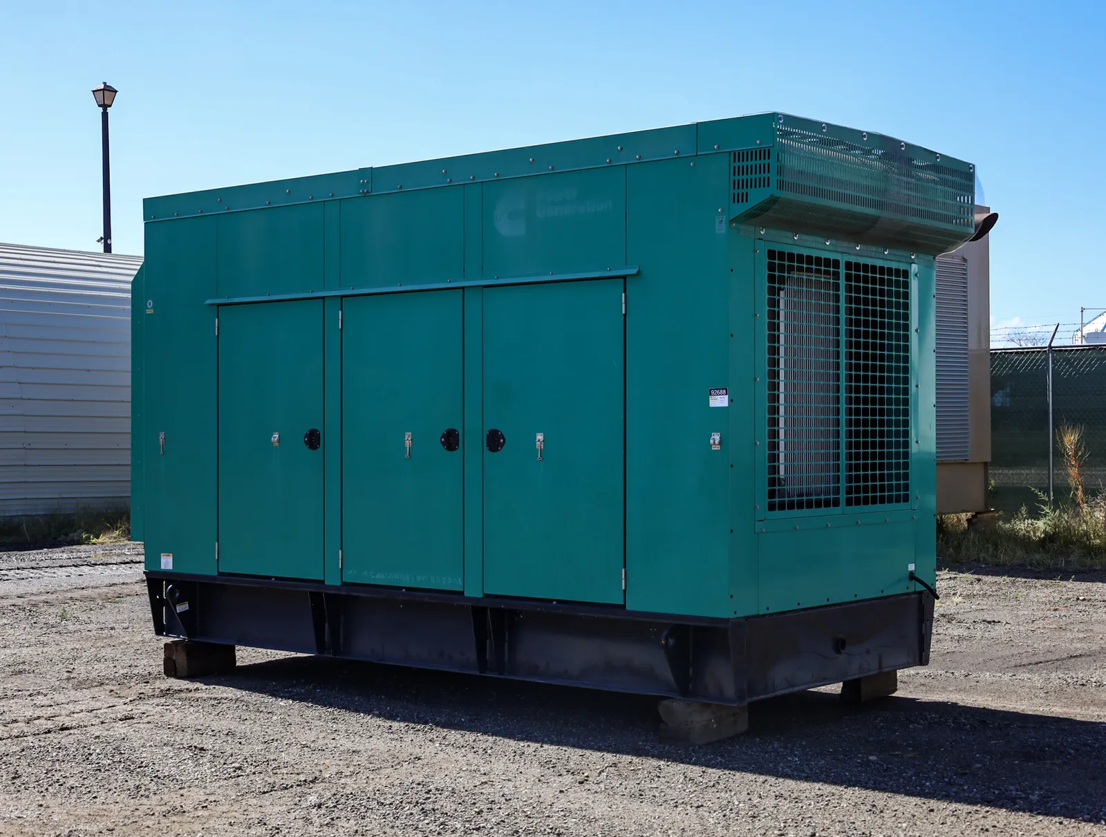 2 400kw cummins industrial generator unit 092688 exterior