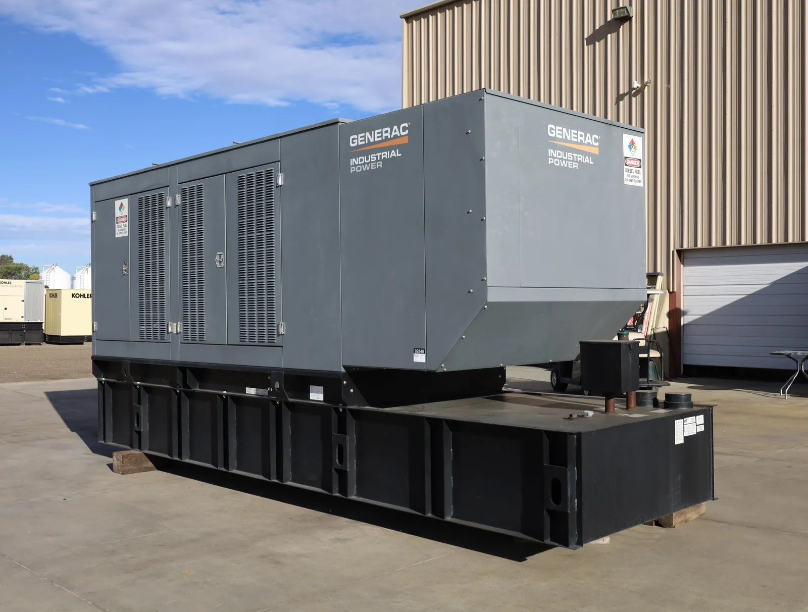 2 500kw generac industrial generator unit 092848 exterior