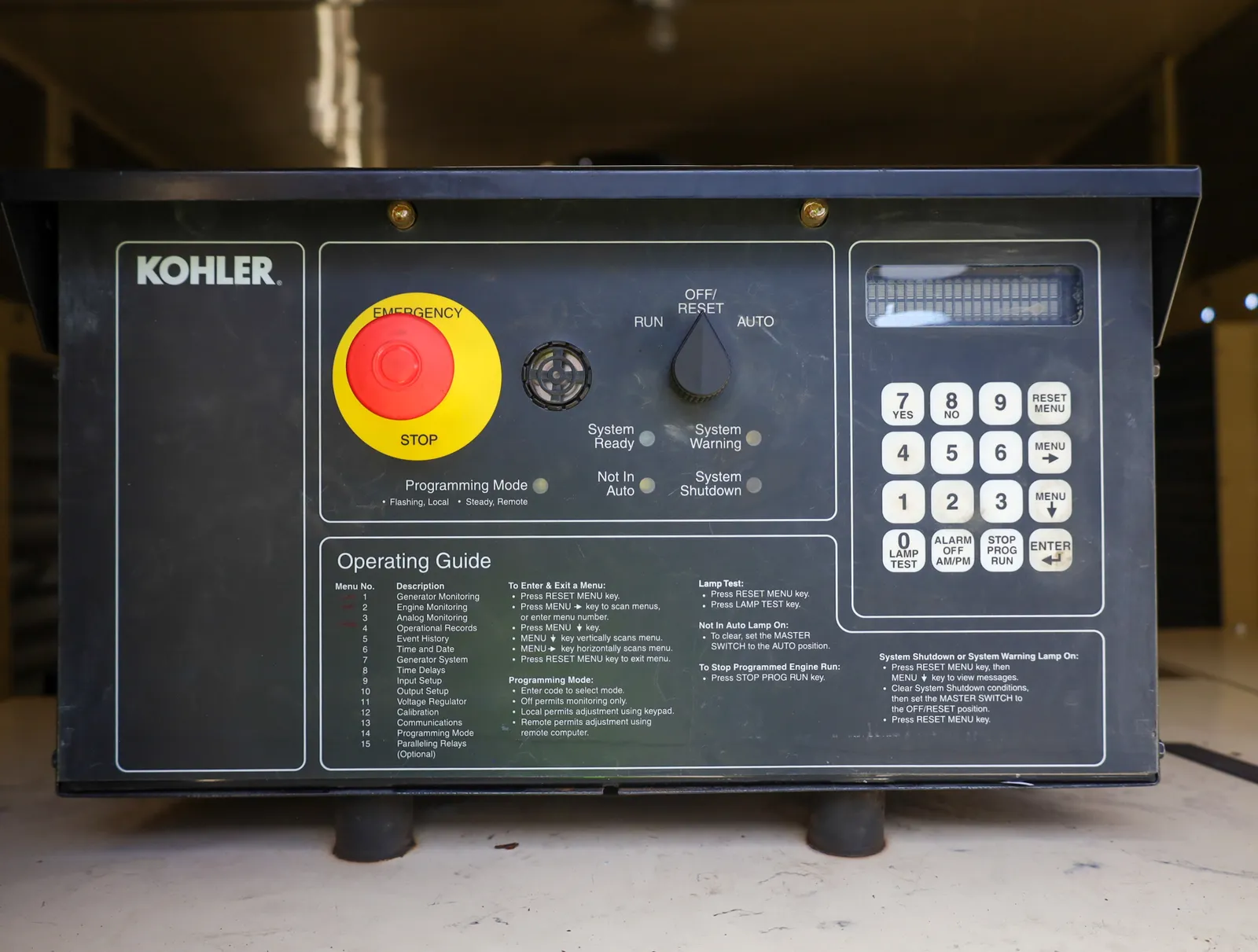 5 1000kw kohler industrial generator unit 092808 control panel