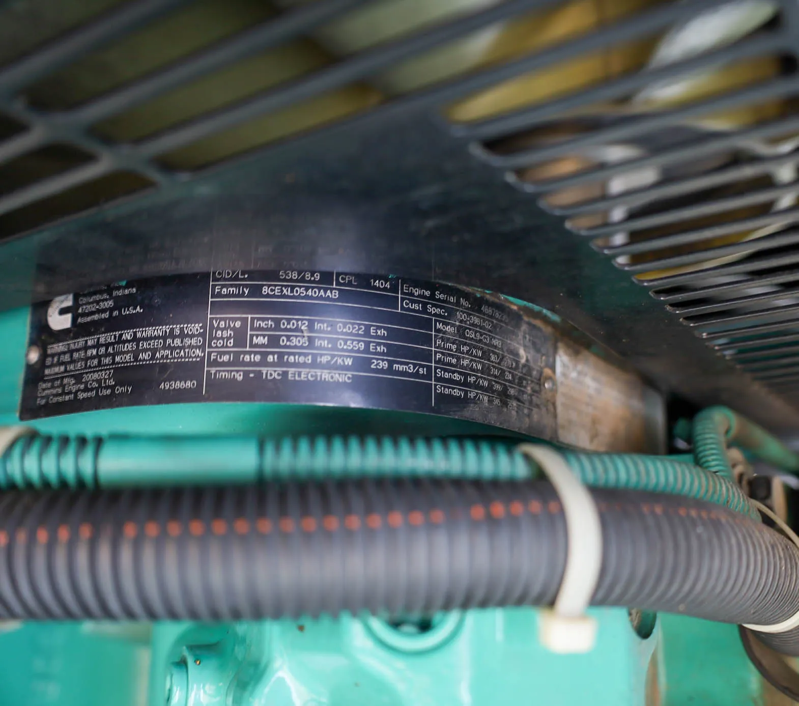 5 250kw cummins industrial generator unit 092761 control panel