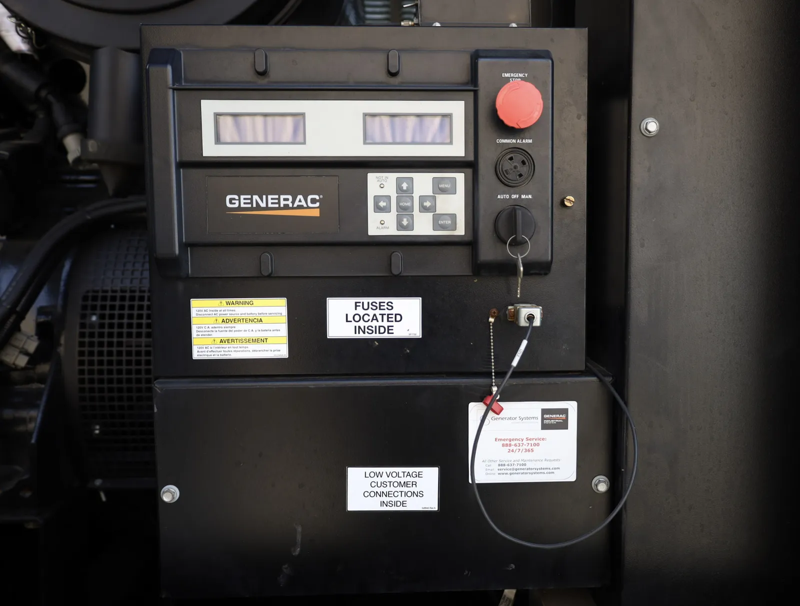 5 500kw generac industrial generator unit 092848 control panel