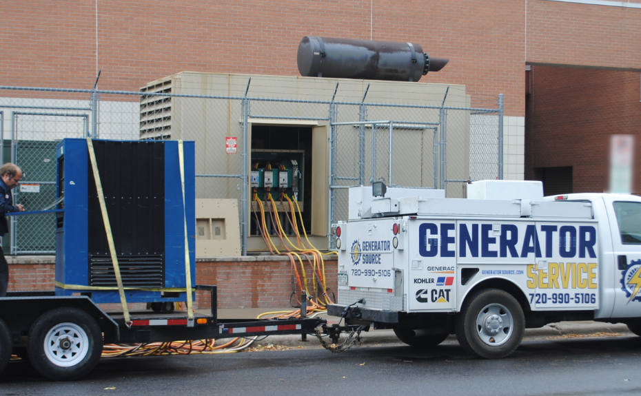 Service Truck on Street with Load Bank Test