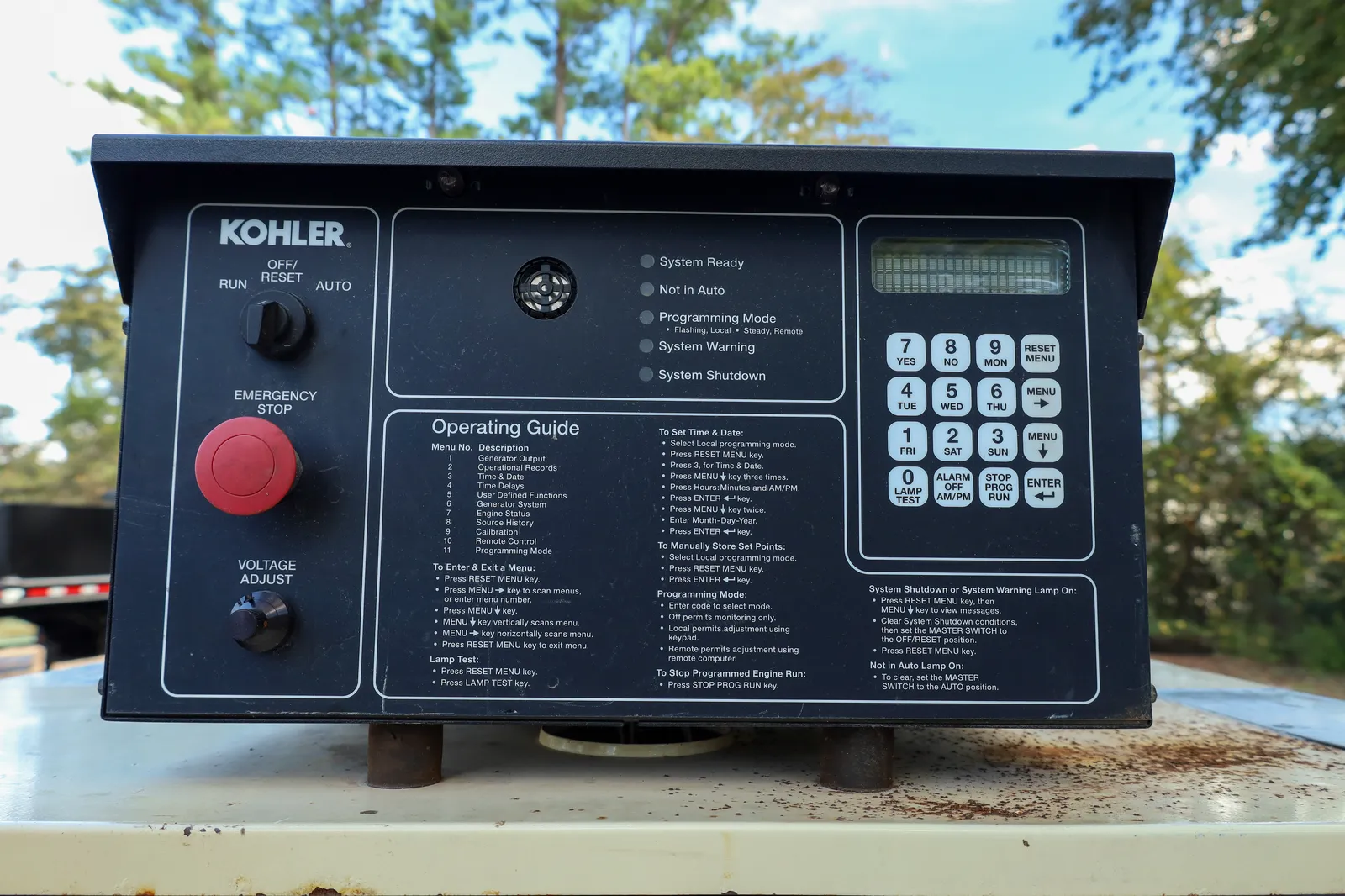 5 180kw kohler industrial generator unit 092903 control panel