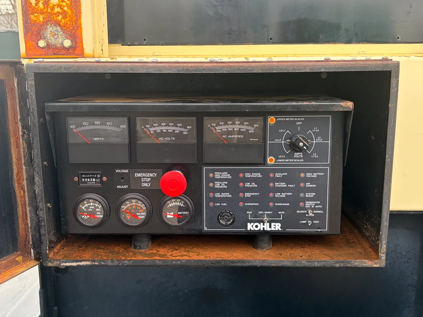 5 200kw kohler industrial generator unit 092875 control panel