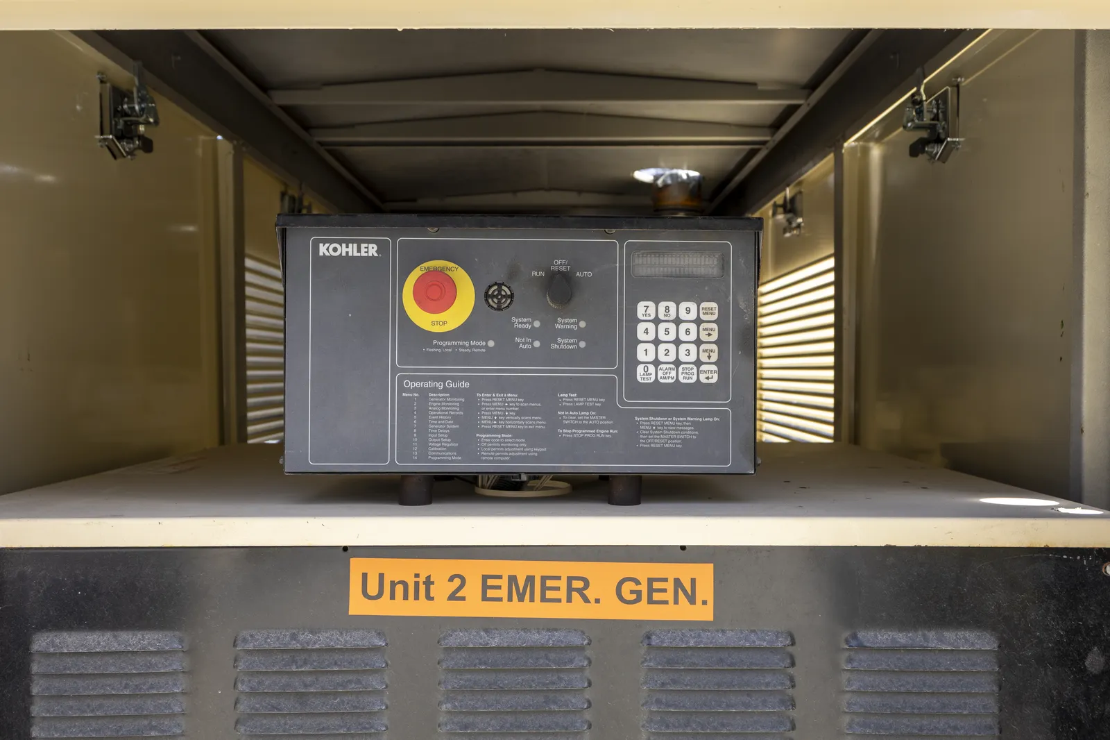 5 250kw kohler industrial generator unit 092902 control panel