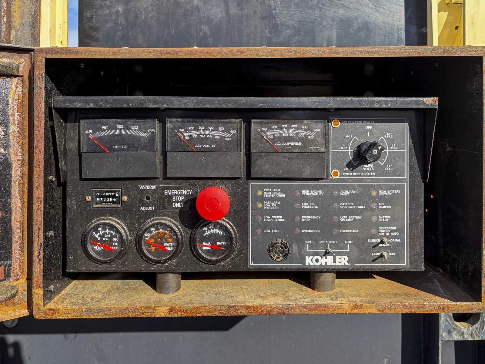 5 275kw kohler industrial generator unit 092874 control panel