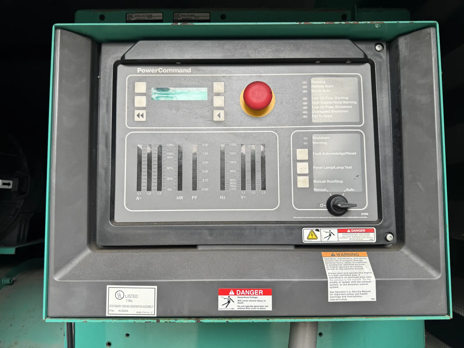 5 350kw cummins industrial generator unit 092861 control panel
