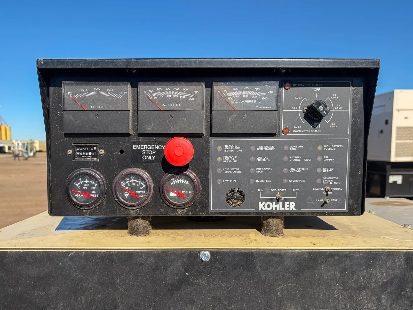 5 400kw kohler industrial generator unit 092929 control panel