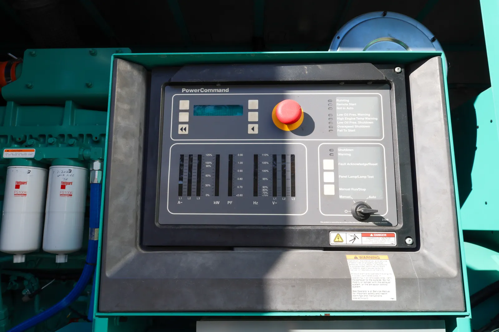 5 600kw cummins industrial generator unit 092883 control panel