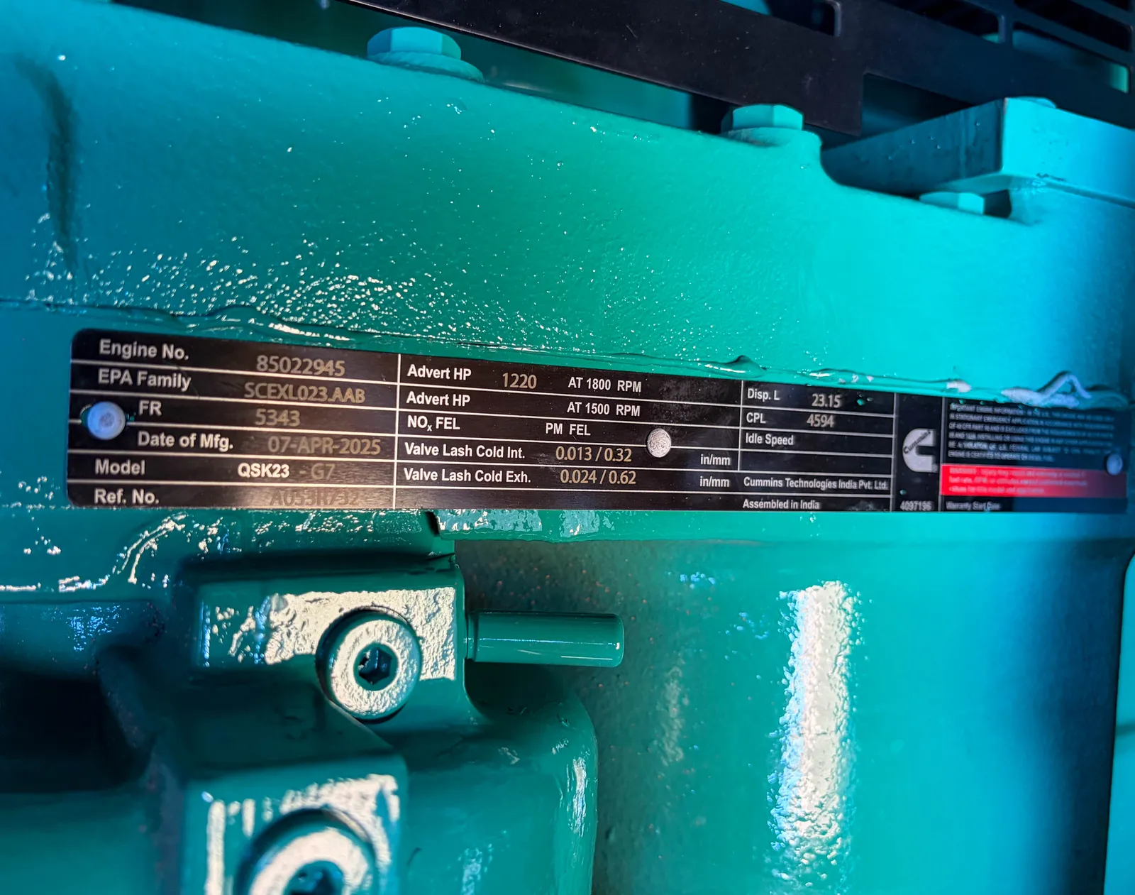 5 800kw cummins industrial generator unit 091500 control panel