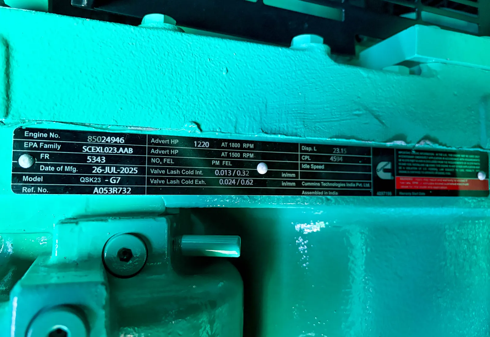 5 800kw cummins industrial generator unit 091502 control panel