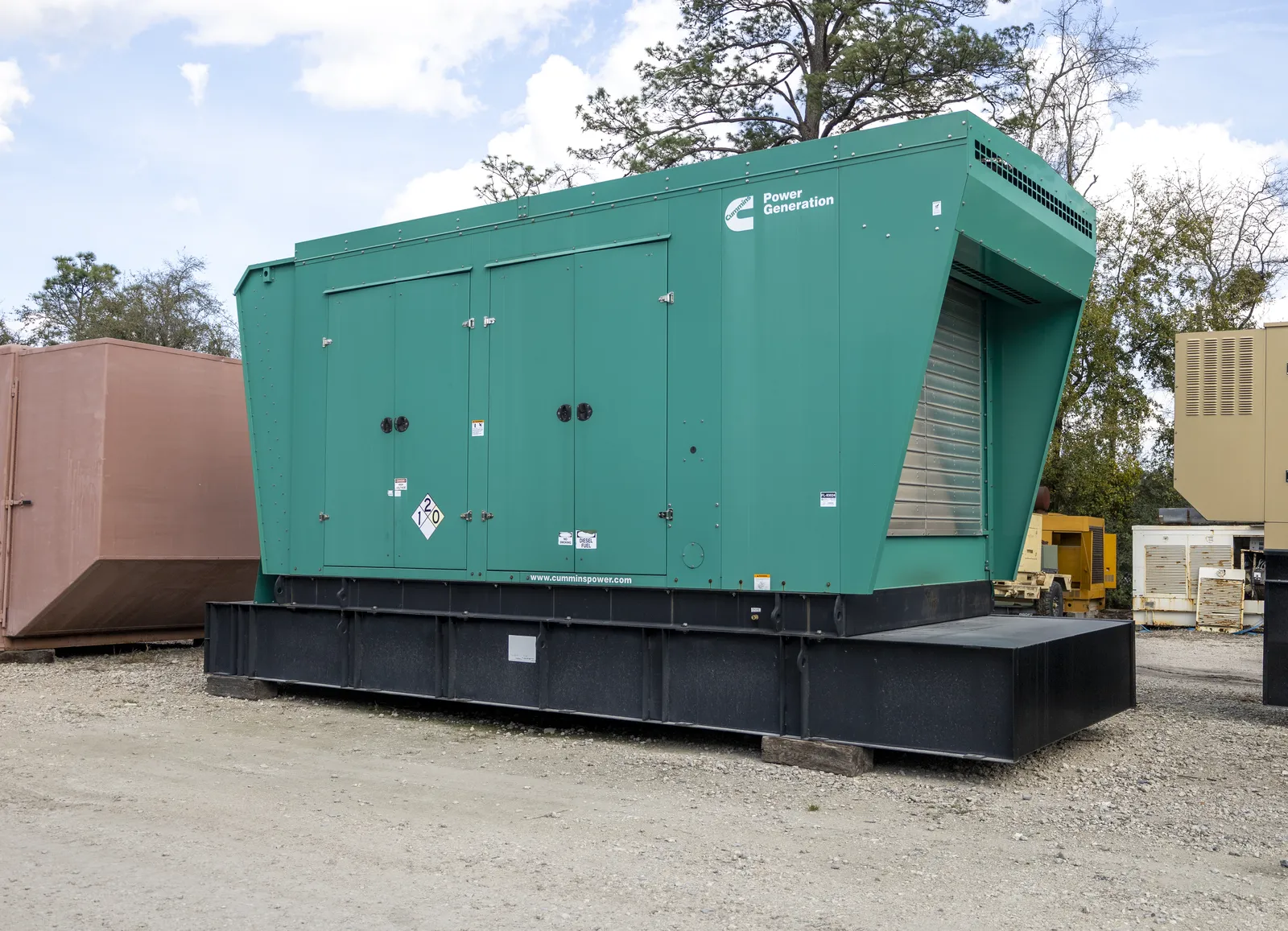 2 1000kw cummins industrial generator unit 093024 exterior