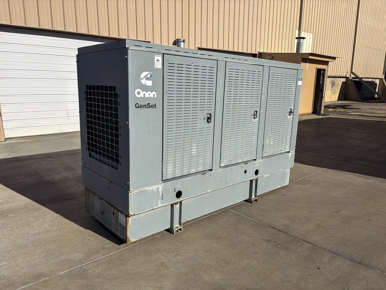 2 53kw cummins industrial generator unit 093042 exterior