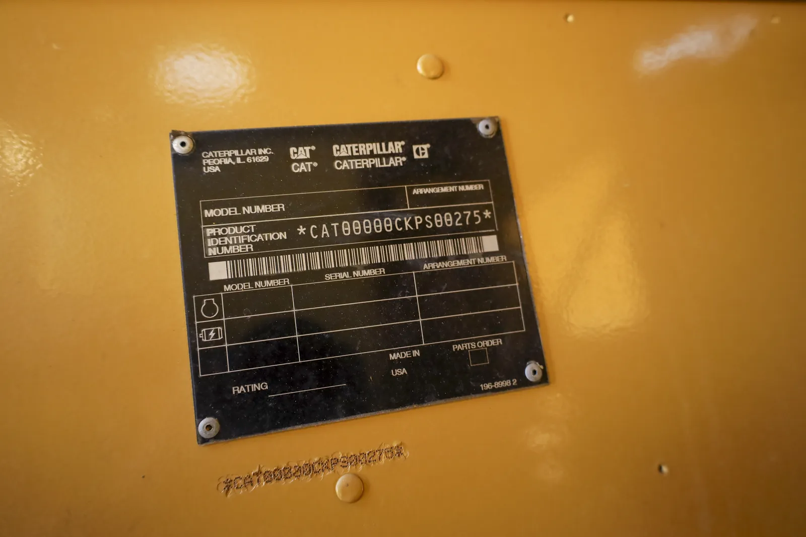 5 400kw caterpillar industrial generator unit 093044 control panel