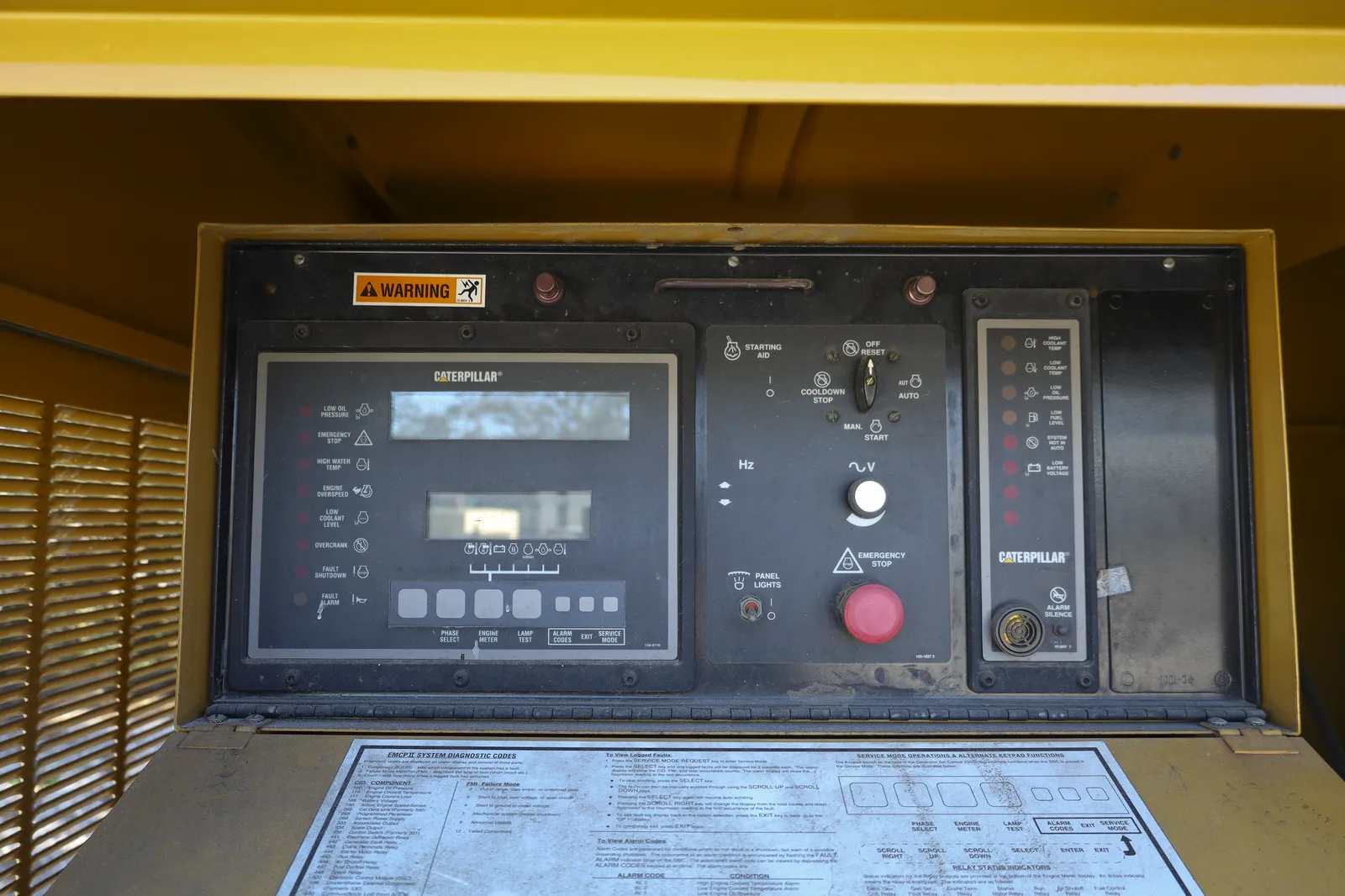 6 400kw caterpillar industrial generator unit 093044 data tag
