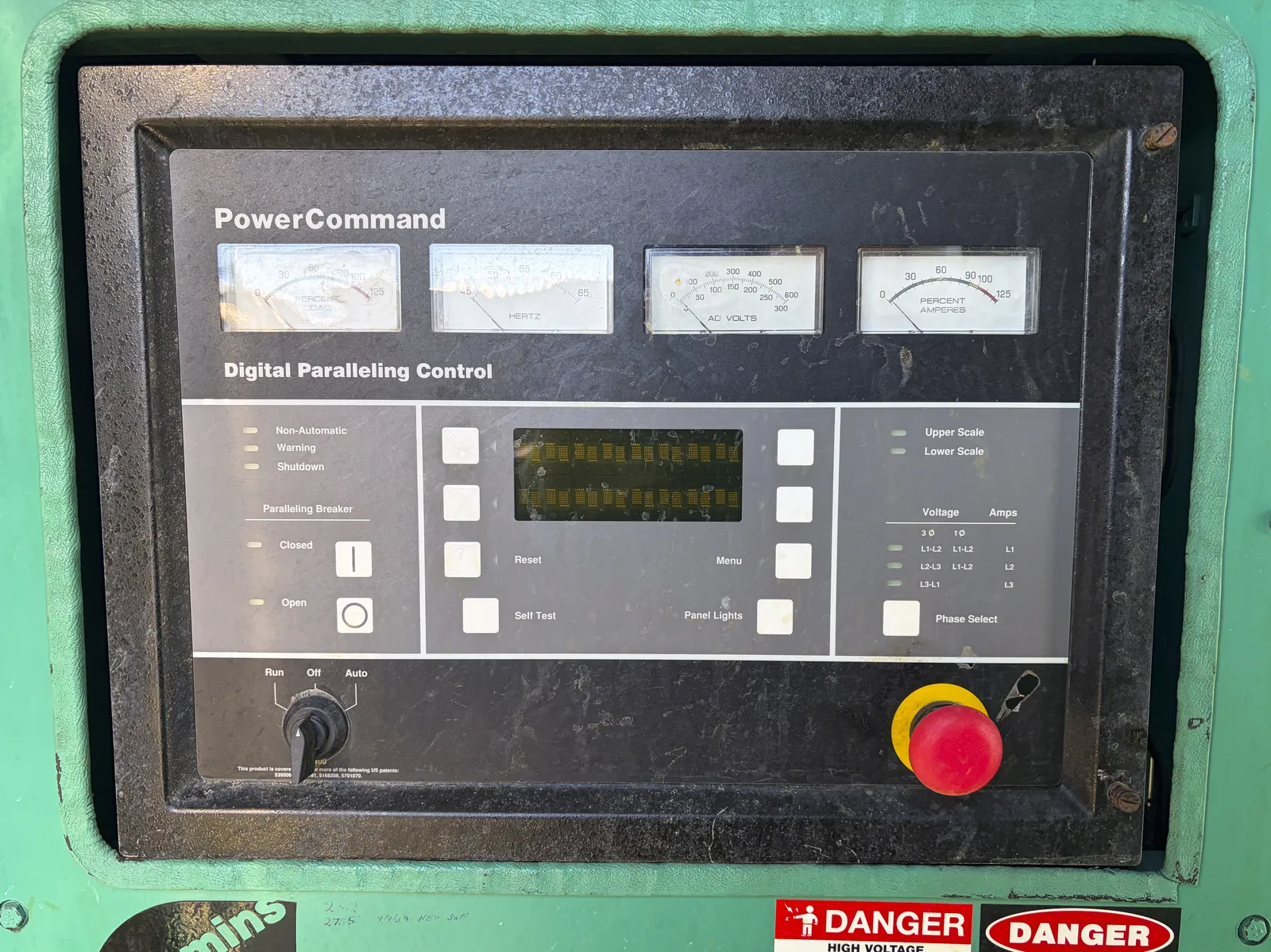 6 575kw cummins industrial generator unit 093020 data tag