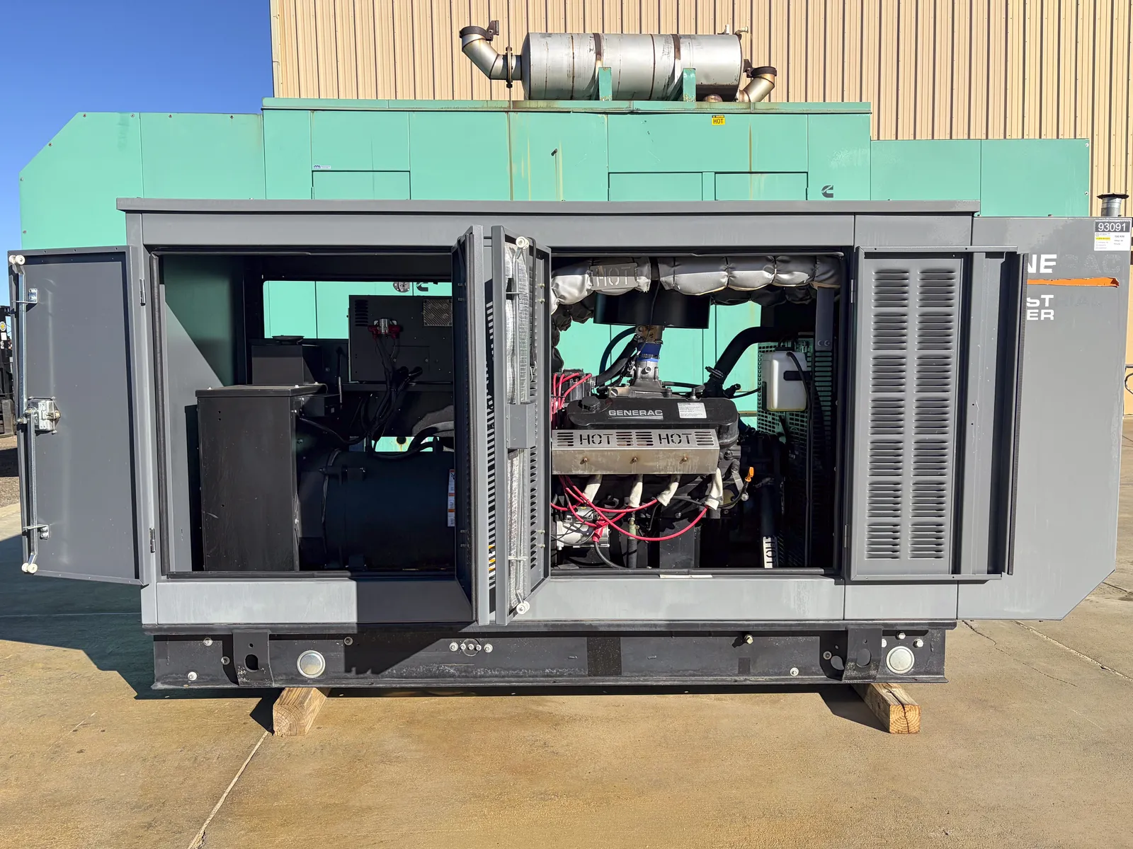 3 100kw generac industrial generator unit 093091 engine