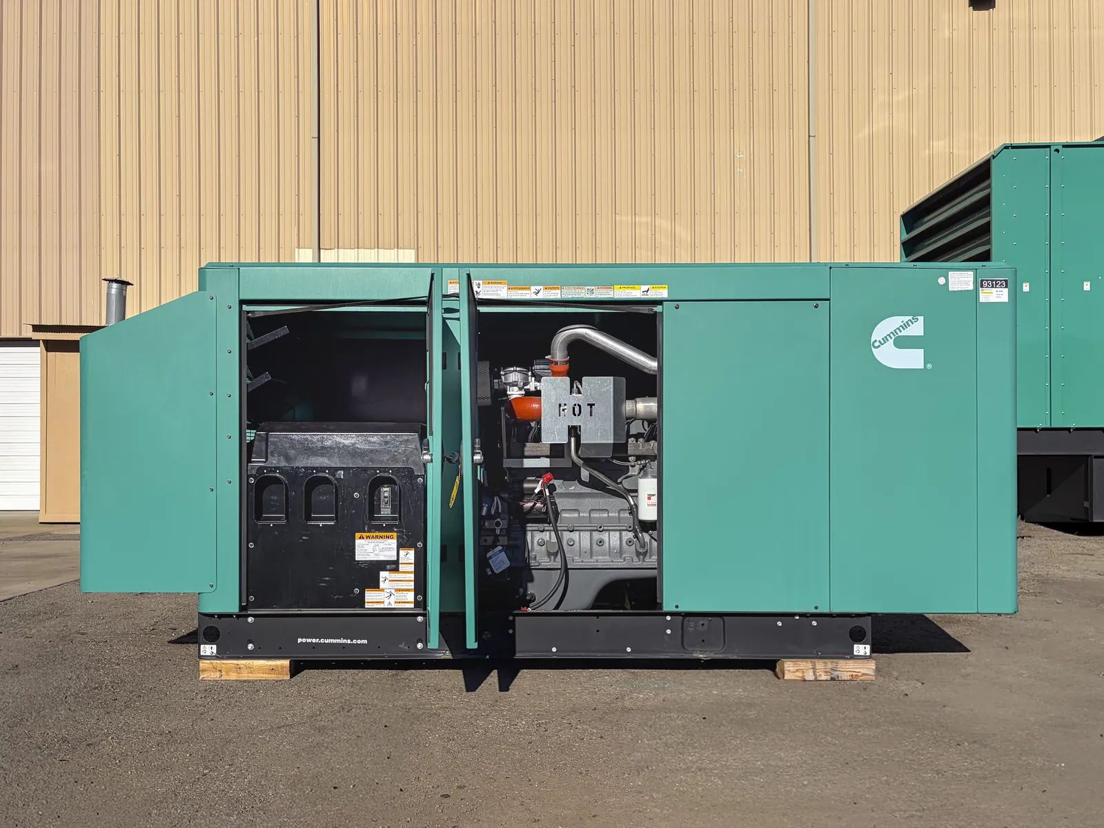 3 60kw cummins industrial generator unit 093123 engine