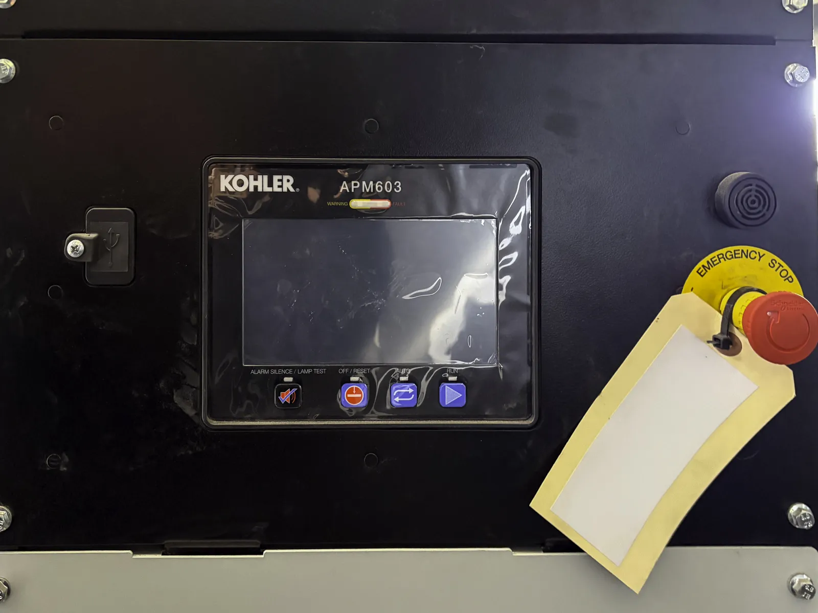 6 2000kw kohler industrial generator unit 091960 data tag