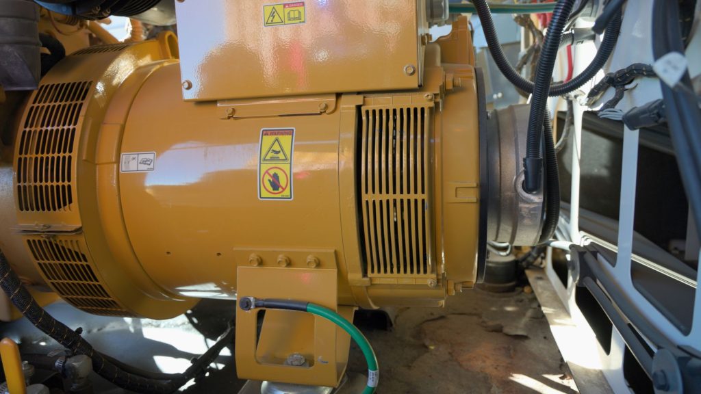 Generator alternator windings being inspected for contamination Generator alternator windings being inspected for contamination