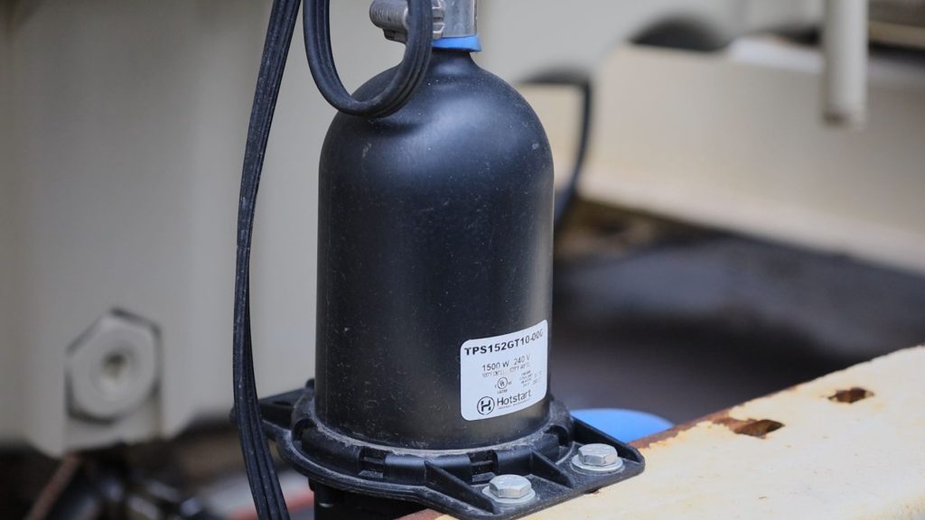 Generator block heater warming engine components