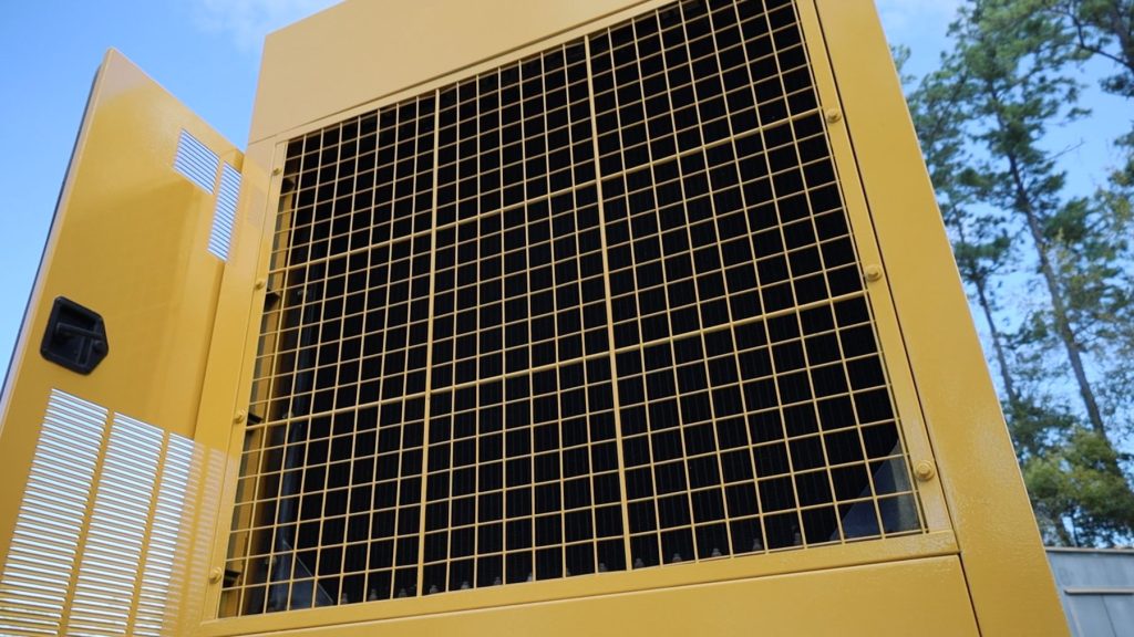 Generator radiator showing 