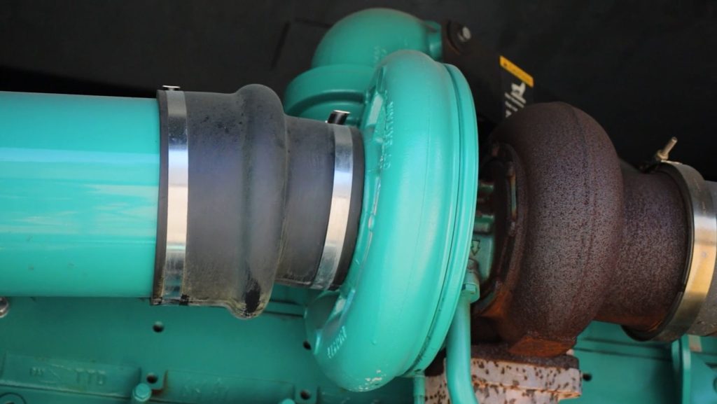 Cummins Generator turbocharger compressing intake air