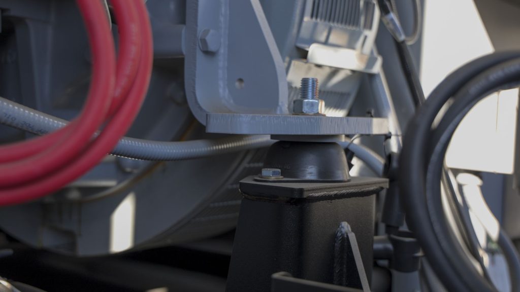 Generator vibration isolators supporting equipment