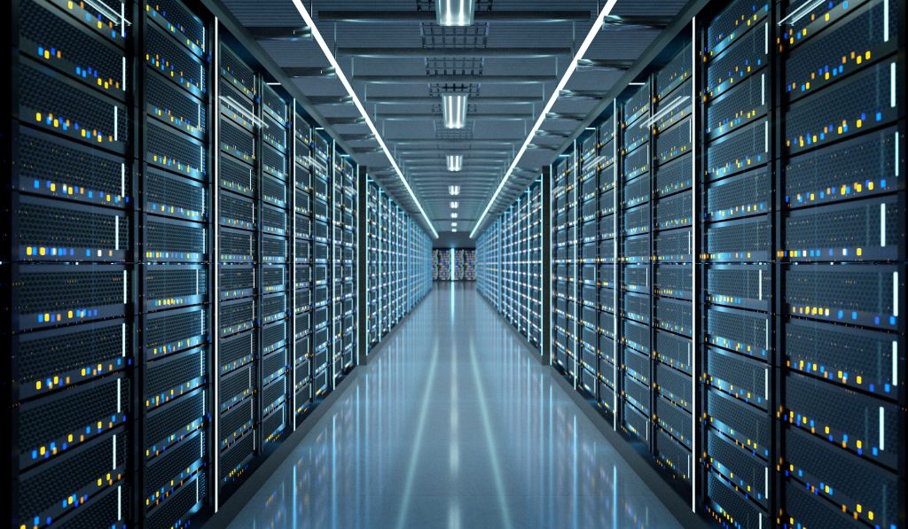 Inside of a data center with backup power Backup Power for Data Centers