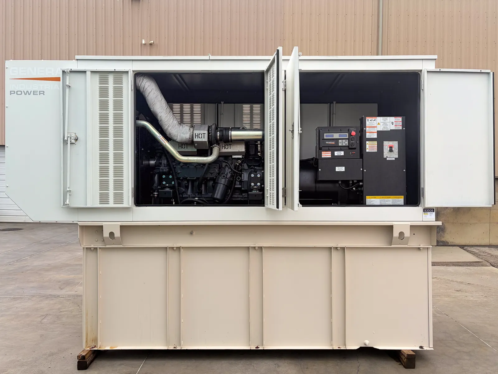 3 250kw generac industrial generator unit 093508 engine