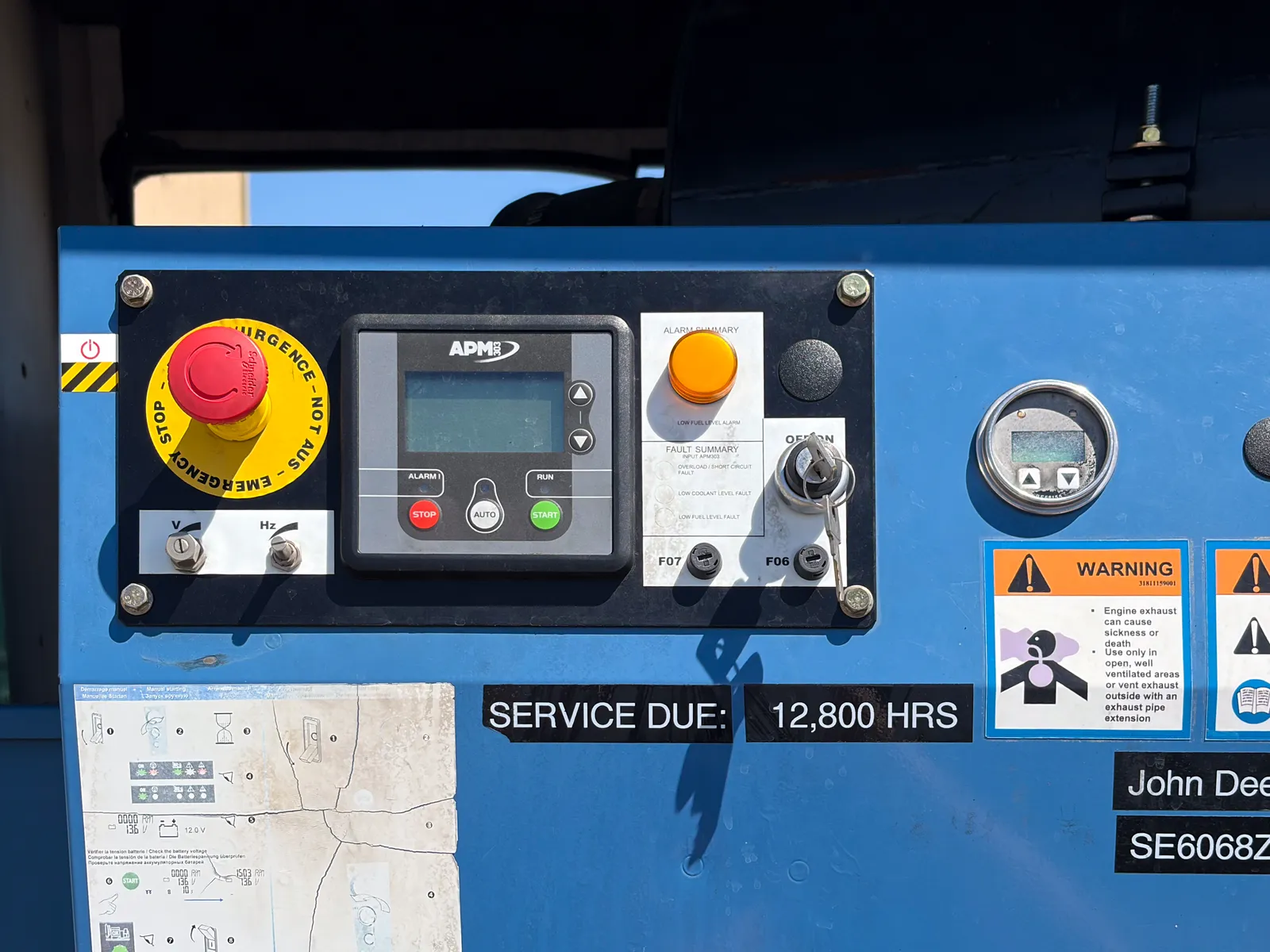 6 194kw sdmo industrial generator unit 093503 data tag