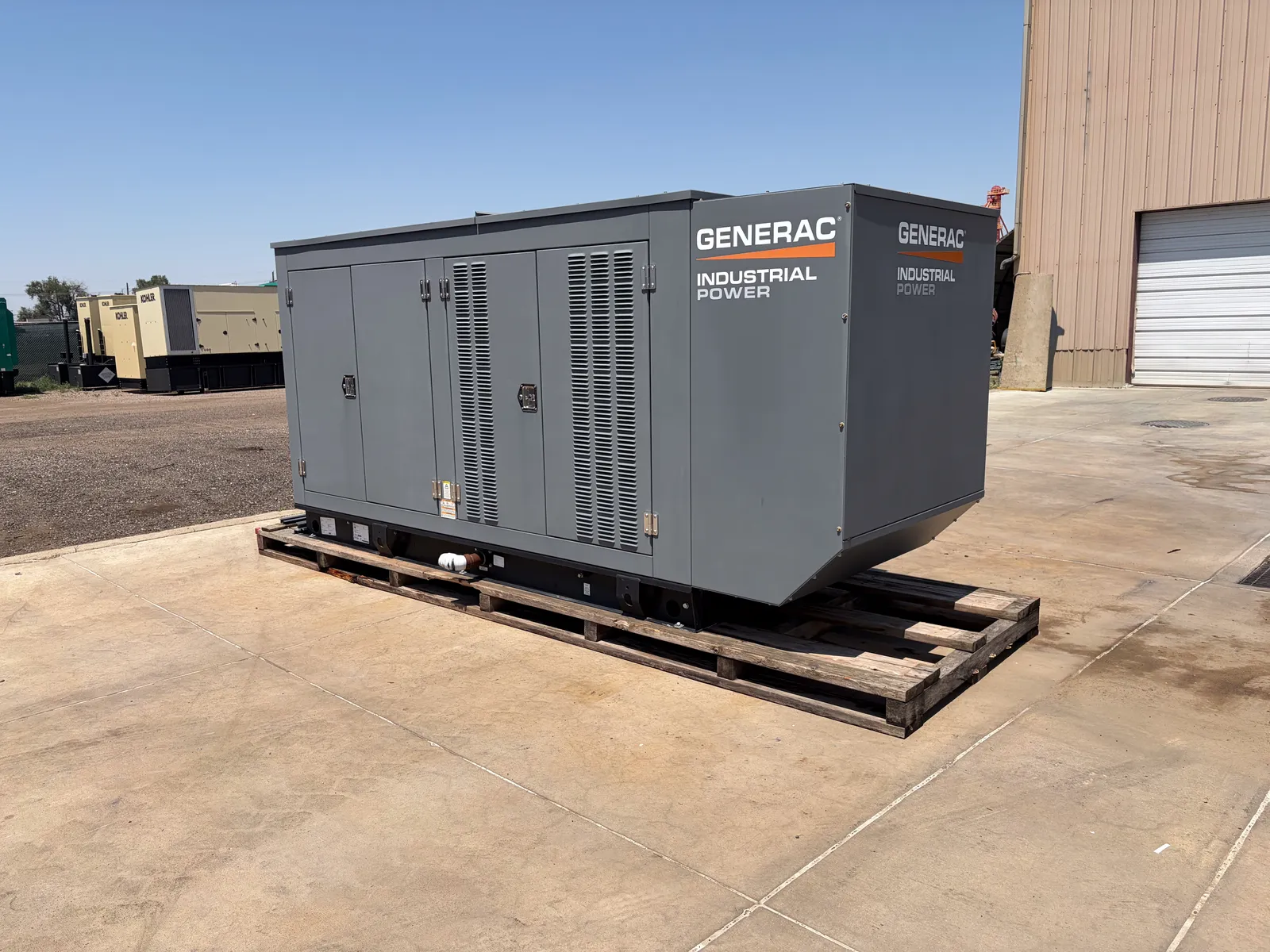 2 140kw generac industrial generator unit 093775 exterior