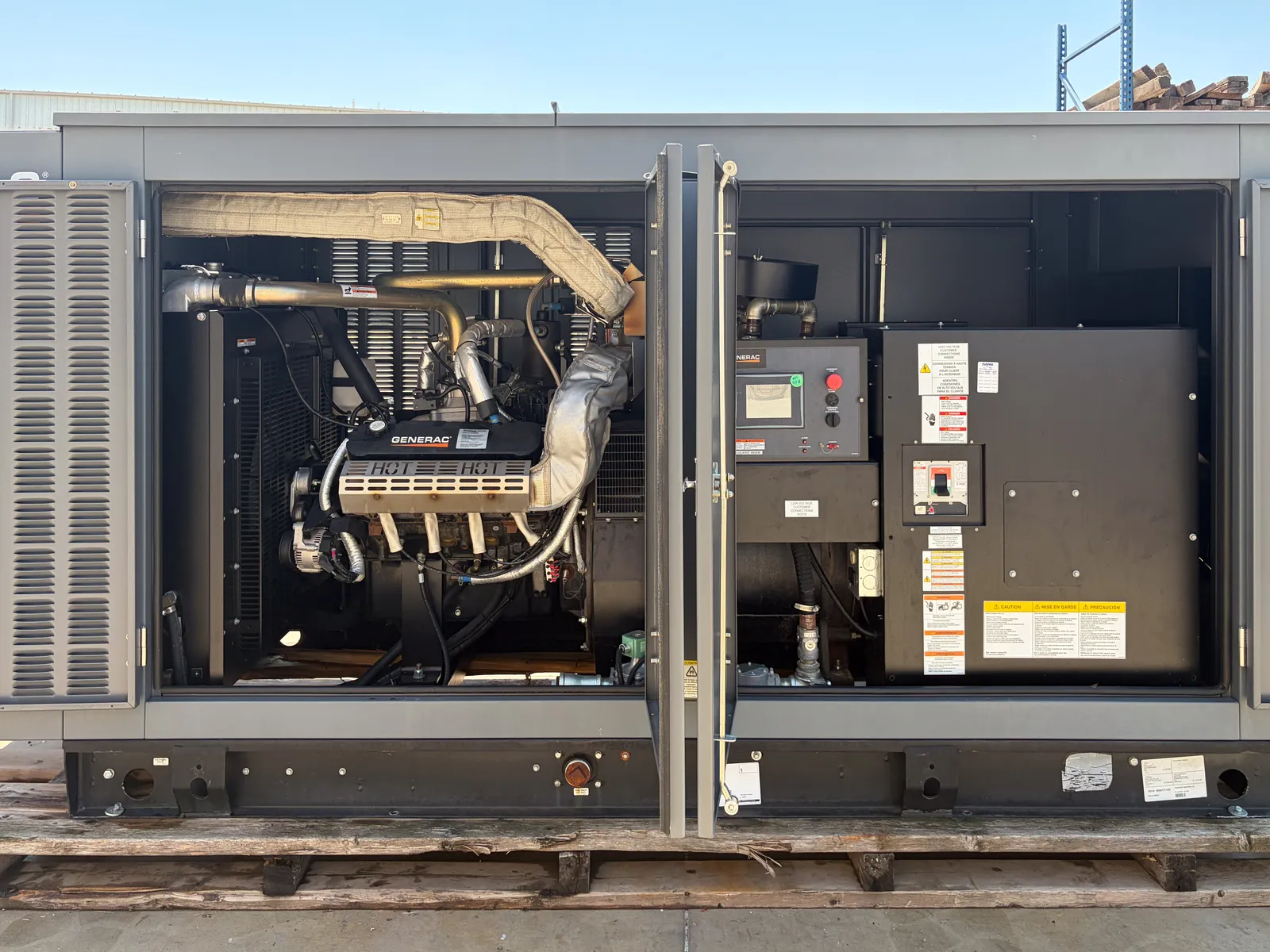 3 140kw generac industrial generator unit 093775 engine