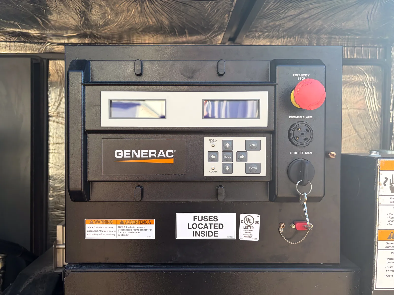 6 100kw generac industrial generator unit 093725 data tag