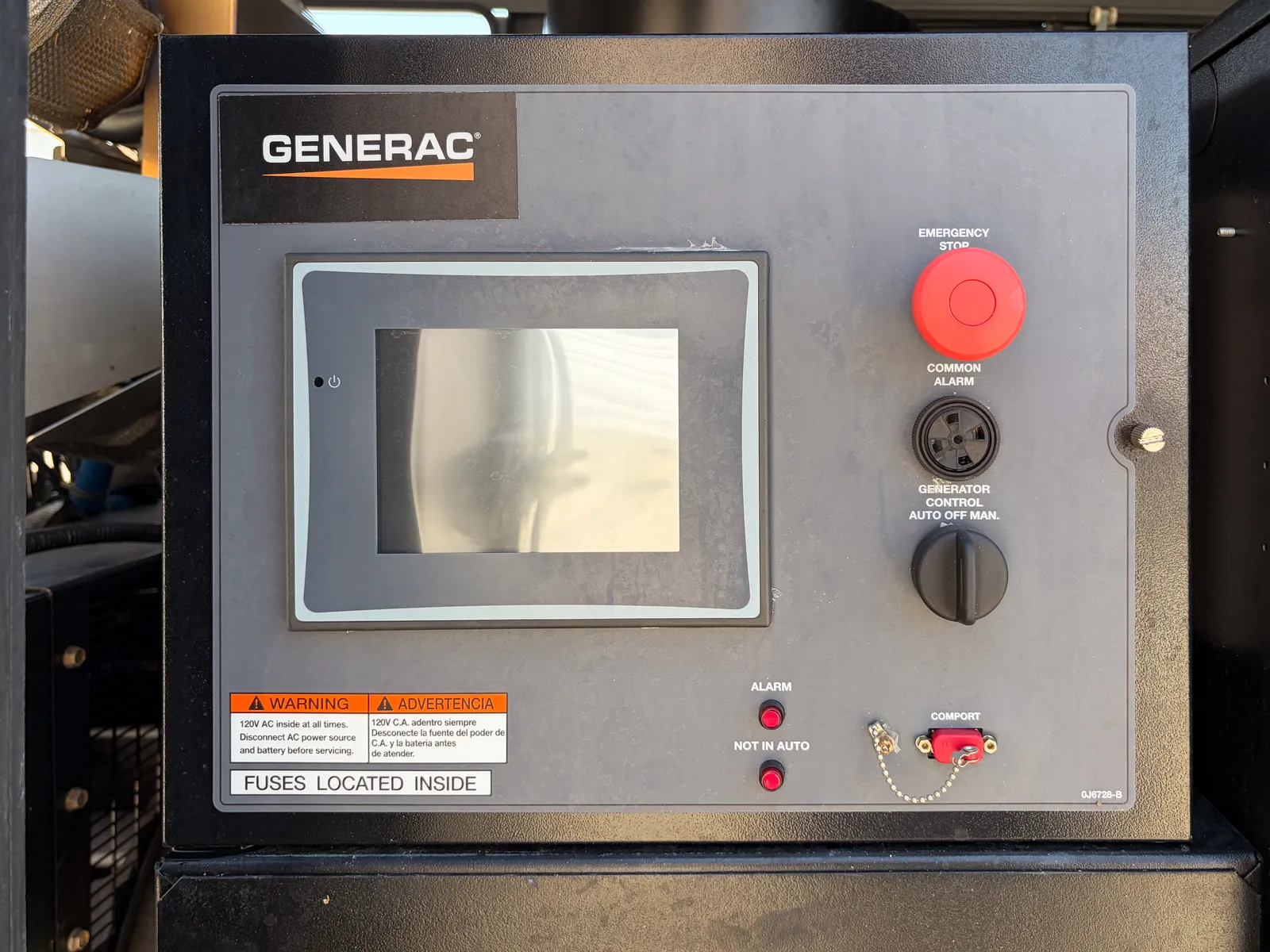 6 140kw generac industrial generator unit 093775 data tag