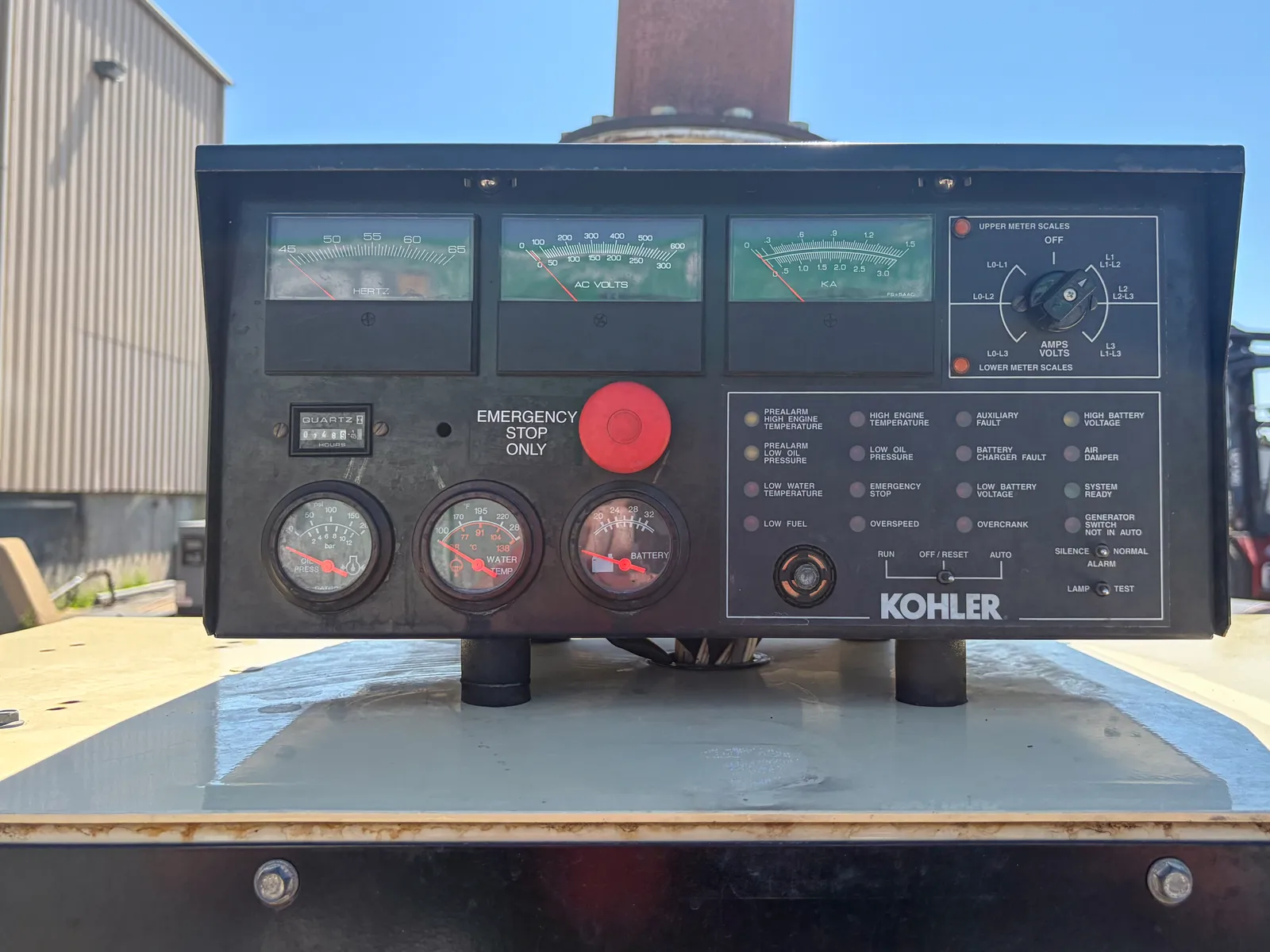 6 750kw kohler industrial generator unit 093772 data tag