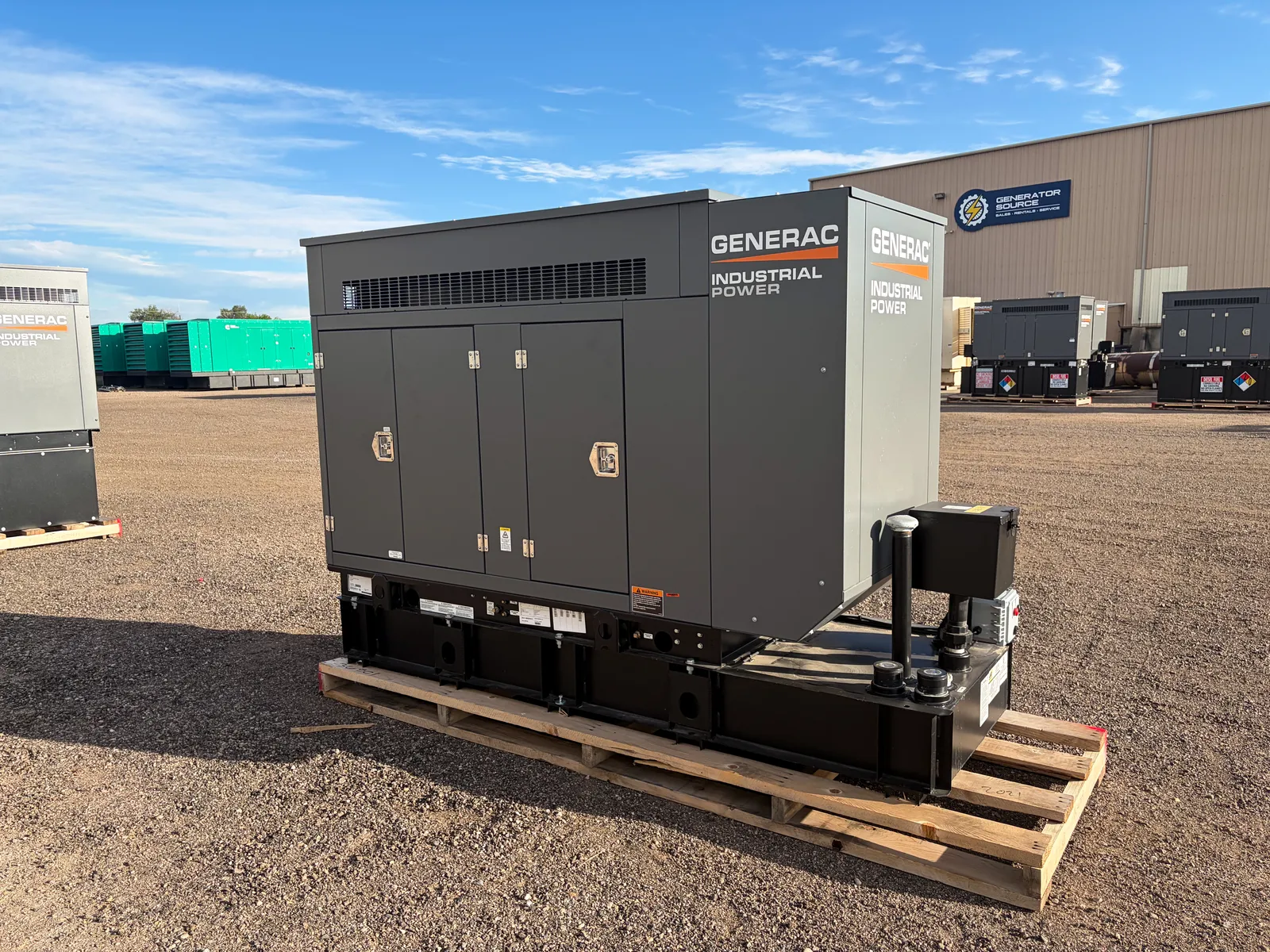 1 30kw generac industrial generator unit 093704 exterior