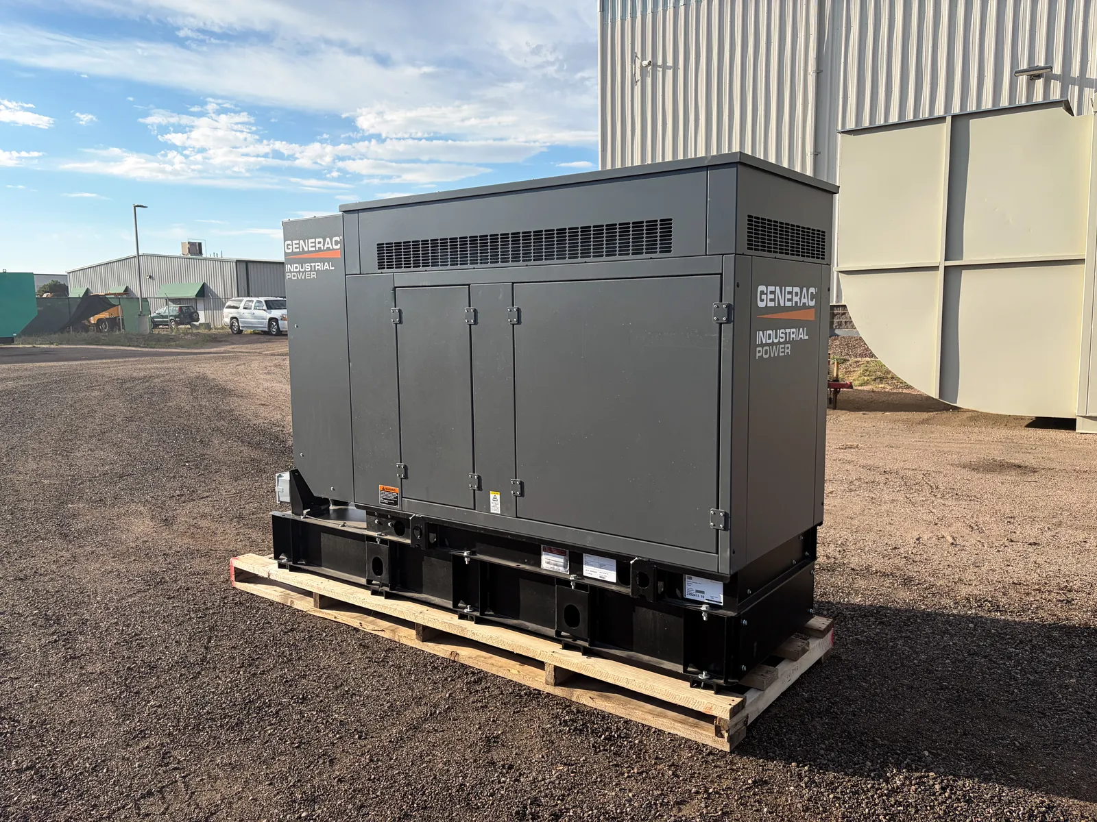 2 30kw generac industrial generator unit 093704 exterior