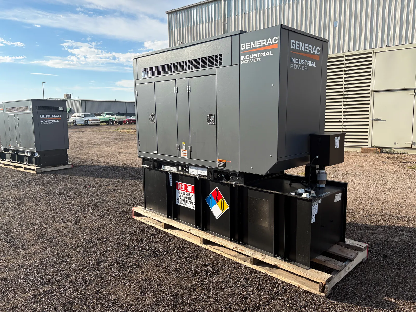 2 30kw generac industrial generator unit 093715 exterior