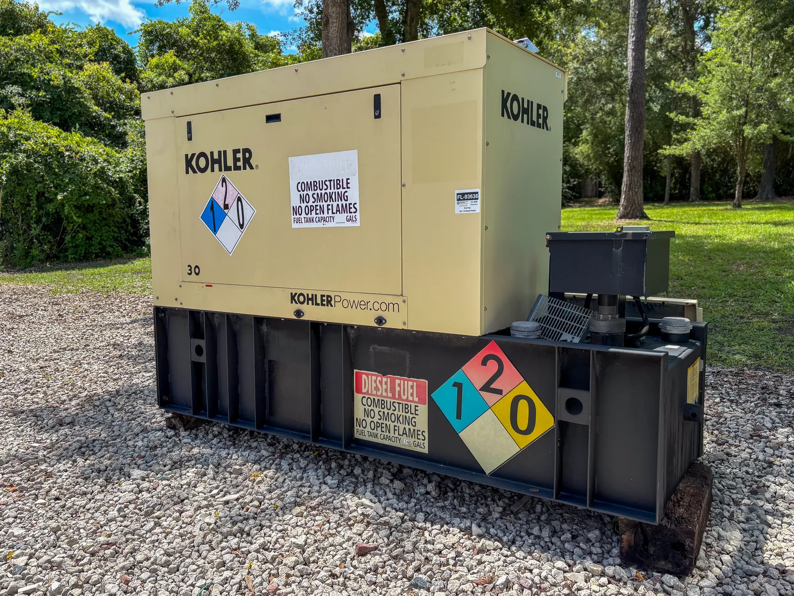 2 31kw kohler industrial generator unit 093636 exterior