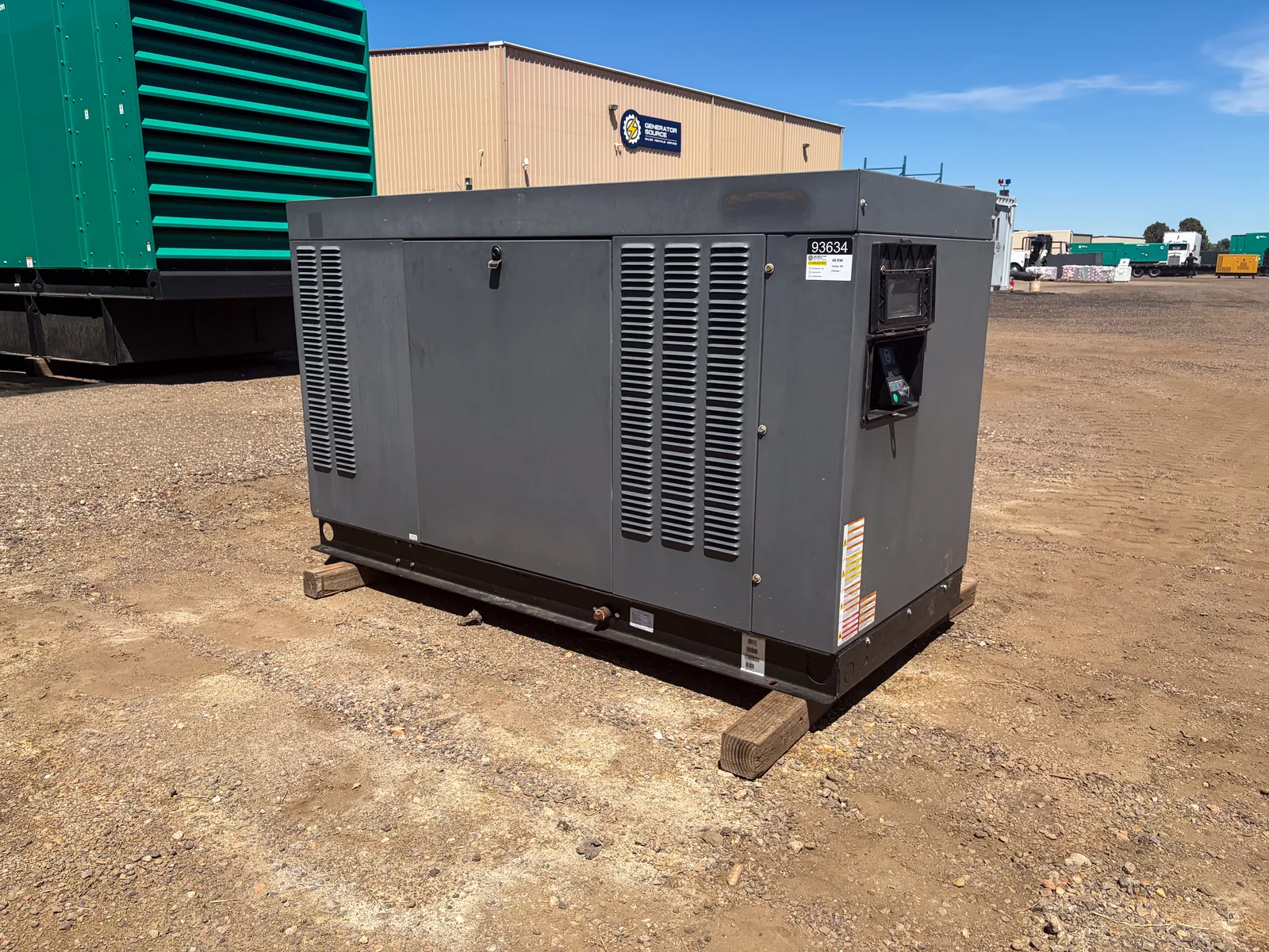 2 48kw generac industrial generator unit 093634 exterior