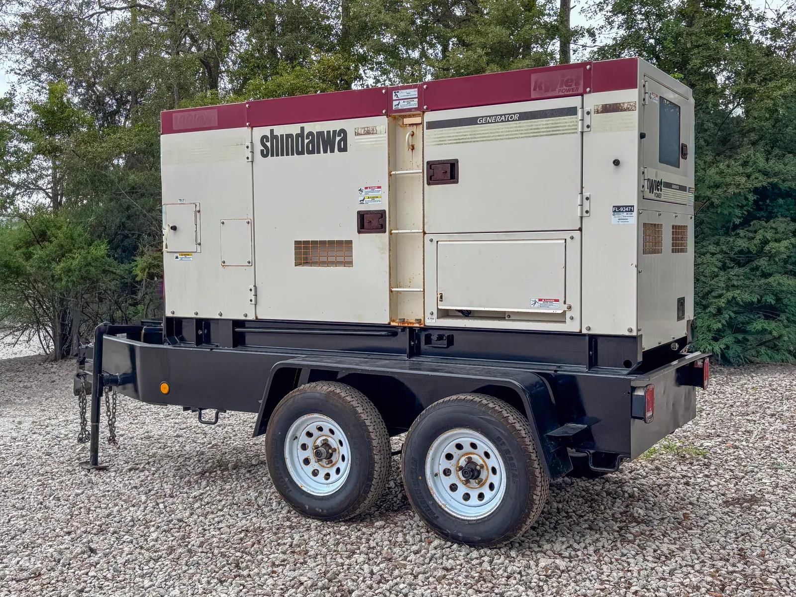 2 80kw shindaiwa industrial generator unit 093471 exterior