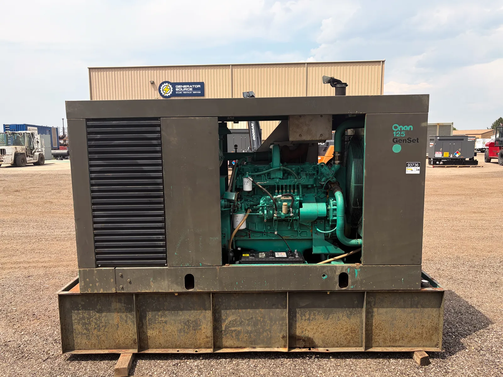 3 125kw cummins industrial generator unit 093736 engine