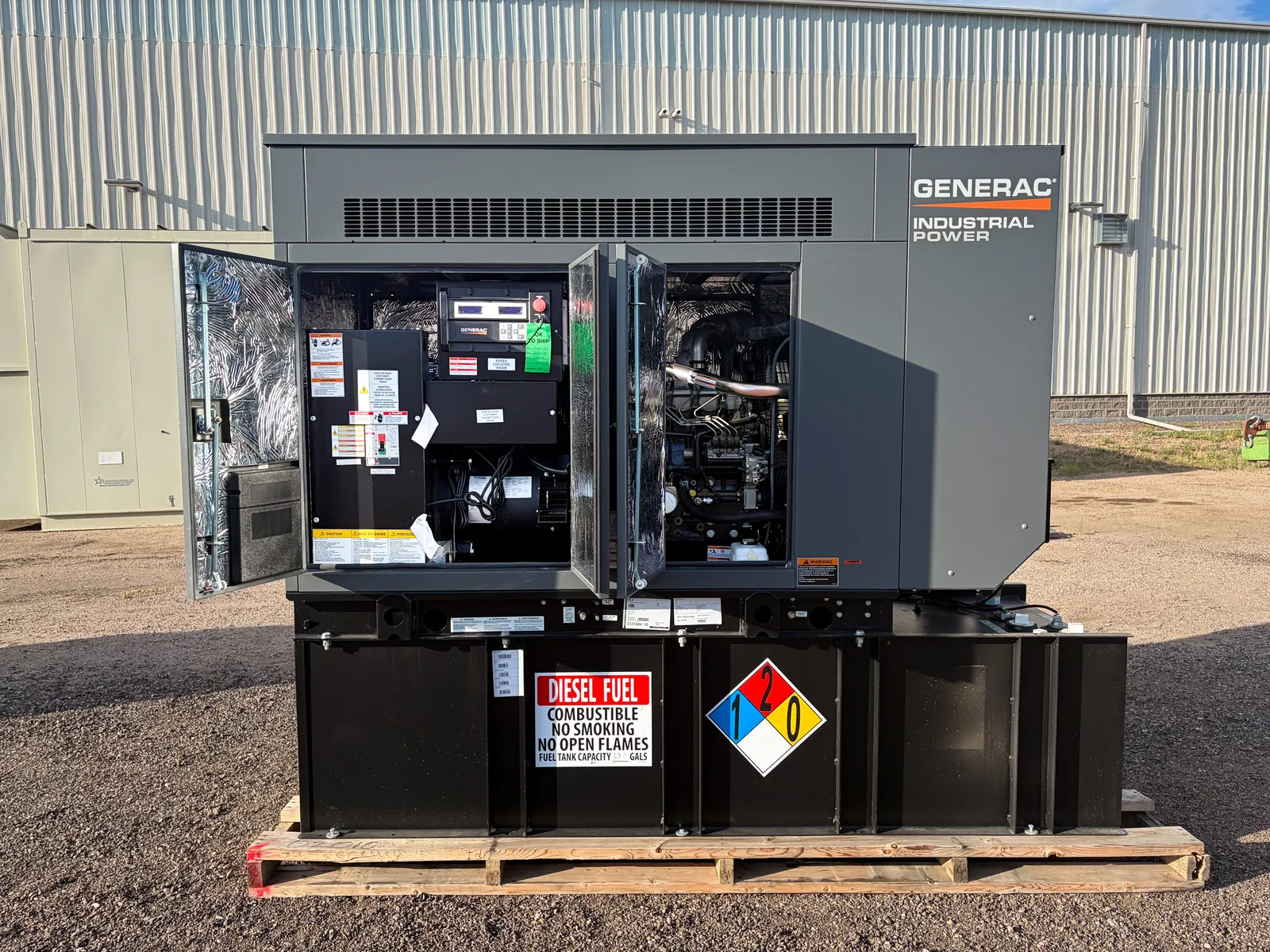 3 30kw generac industrial generator unit 093715 engine