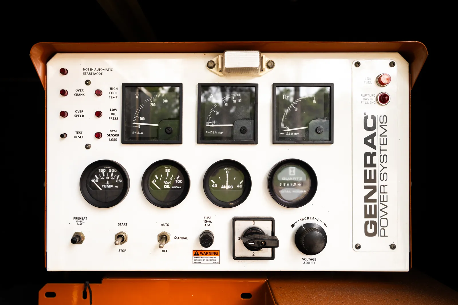 5 10kw generac industrial generator unit 091429 control panel